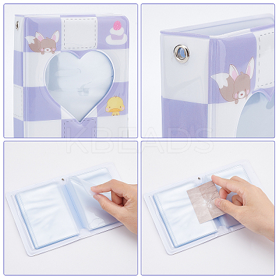 1Pc PVC Card Storage Albums AJEW-GF0004-33C-1