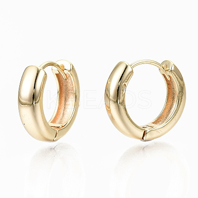 Brass Huggie Hoop Earrings LS-X-KK-S356-151G-NF-1