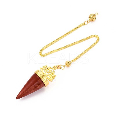 Natural & Synthetic Mixed Gemstone Cone Dowsing Pendulums G-T142-41-1