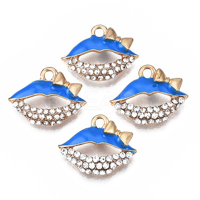 Rack Plating Alloy Enamel Pendants ENAM-T011-121A-1