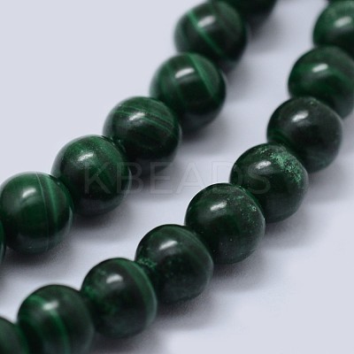 Natural Malachite Beads Strands G-F571-27AB2-5mm-1
