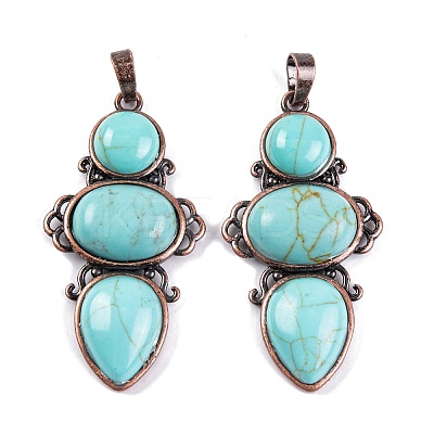Synthetic Turquoise Pendants G-Q158-04-04-1