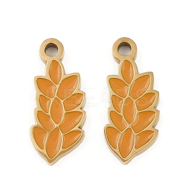 Vegetables 304 Stainless Steel Enamel Charms STAS-C137-02F-G-1