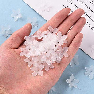 Frosted Acrylic Bead Caps MACR-S371-05A-701-1