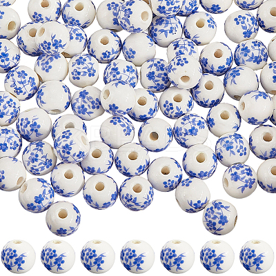 100Pcs Handmade Porcelain Beads PORC-SC0001-22-1