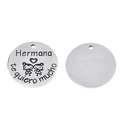 Non-Tarnish 201 Stainless Steel Pendants LS-STAS-T064-38P-14-1