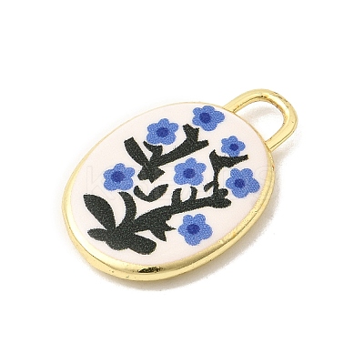 Printed Brass Pendants KK-K274-07G-16-1