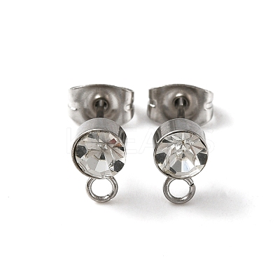 304 Stainless Steel Stud Earrings Findings STAS-WH0029-44C-P-1