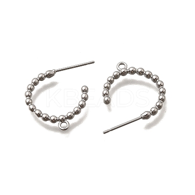 Brass Stud Earring Findings KK-Z126-19P-1