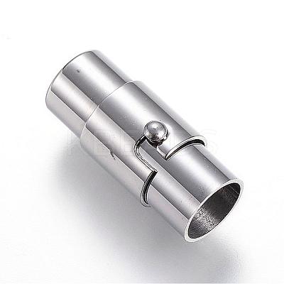Tarnish Resistant 304 Stainless Steel Locking Tube Magnetic Clasps STAS-D159-30-1