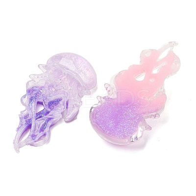 Luminous Ocean Transparent Resin Cabochons CRES-L045-02E-1