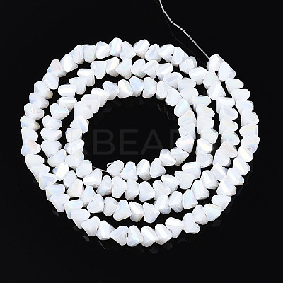 Electroplate Opaque Glass Beads Strands X-GLAA-N022-4mm-03-1