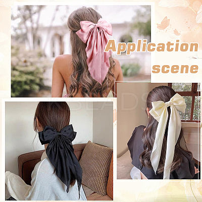 Cloth Big Bowknot Hair Barrettes AJEW-CP0008-41A-01-1