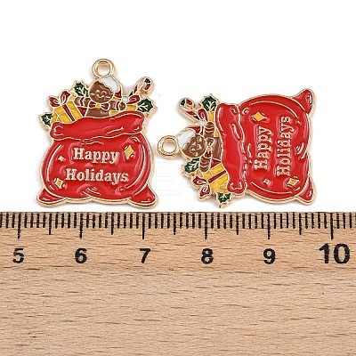 Christmas Theme Alloy Enamel Pendants ENAM-C031-01G-06-1