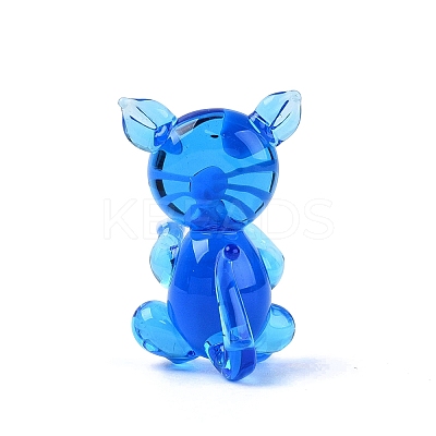 Handmade Lampwork Cat Figurine Display Decorations LAMP-N034-26C-1