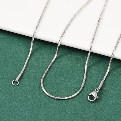 Tarnish Resistant 304 Stainless Steel Snake Chain Necklace Making STAS-P045-18P-1