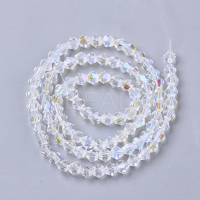 Electroplate Glass Beads Strands X-EGLA-Q118-4mm-C17-1