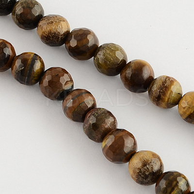 Natural Tiger Eye Round Bead Strands X-G-R203-4mm-1