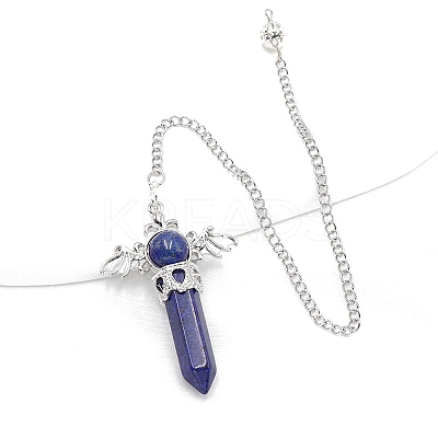 Natural Lapis Lazuli Dowsing Pendulum Big Pendants PW-WG53910-04-1