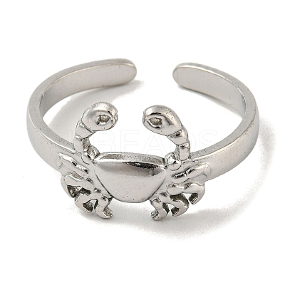Non-Tarnish 304 Stainless Steel Open Cuff Ring RJEW-C067-09P-1
