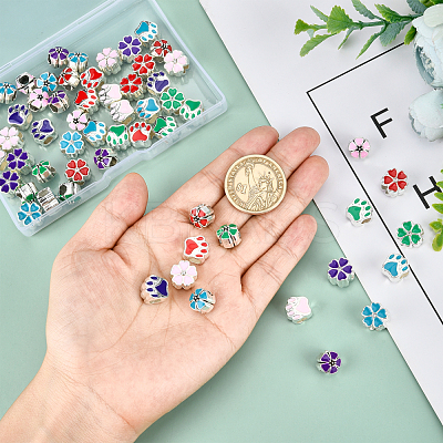 Alloy Enamel European Beads MPDL-PH0001-13-1