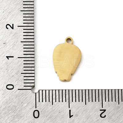 304 Stainless Steel Enamel Charms STAS-I335-04G-03-1