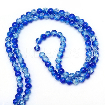 Baking Paint Crackle Glass Bead Strands CCG-S001-4mm-16-1