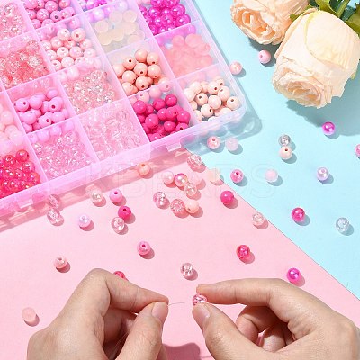 DIY Pink Series Necklace & Bracelet Making Kits DIY-CJ0001-76-1