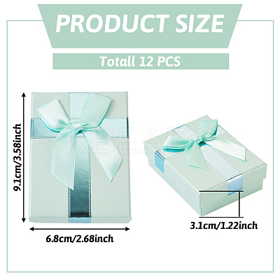 Rectangle Paper Jewelry Gift Boxes with Bowknot CON-TAC0010-89A-1