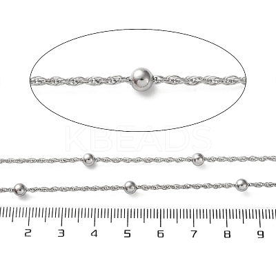 304 Stainless Steel Chains with Beads CHS-F020-12P-1