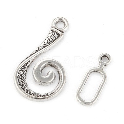 Alloy Hook and Eye Clasps X-PALLOY-DK-2008-AS-1