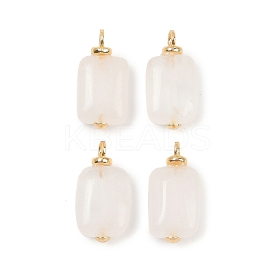 Natural Quartz Crystal Rectangle Pendants KK-B157-34G-1