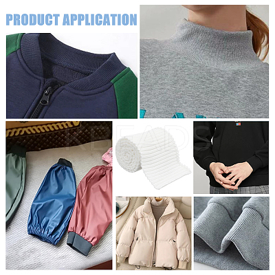 95% Cotton & 5% Spandex Fiber Ribbing Fabric for Cuffs OCOR-WH0082-148B-1