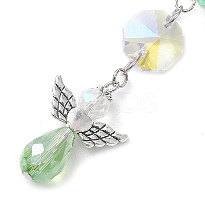 Angel Butterfly Glass Pendants Decirationgs HJEW-JM01936-1