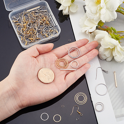 Ring & Bar Drop Earring DIY Making Kit DIY-UN0002-99-1