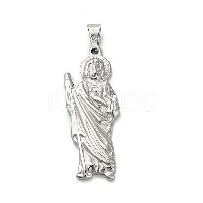 304 Stainless Steel Pendants STAS-Q343-05A-P-1
