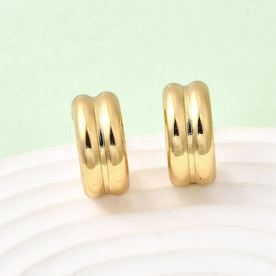 Two-layer C-Shaped 201 Stainless Steel Stud Earrings EJEW-Z151-11G-02-1