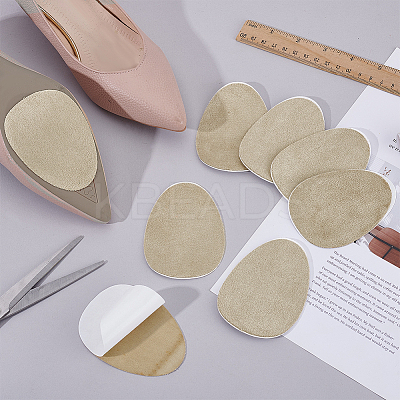20Pcs Arch Suede Fabric Non-Slip Shoes Pads AJEW-PH0007-57B-1
