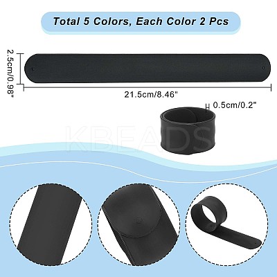 10Pcs 5 Colors Silicone Covered Iron Flip Wraps Holder Clips BJEW-NB0001-04-1