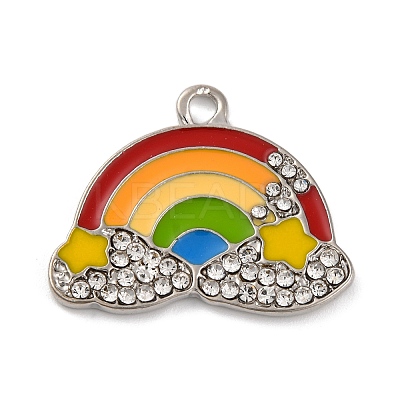 Alloy Enamel Pendants ENAM-M009-01A-P-1