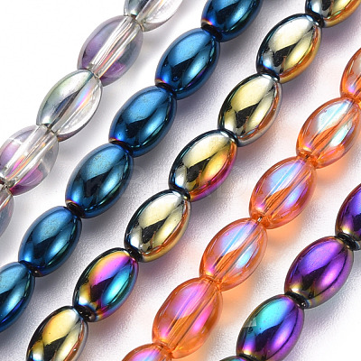 Electroplate Glass Beads Strands X-EGLA-T020-11-1