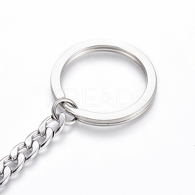 Tarnish Resistant Polishing 304 Stainless Steel Split Key Rings STAS-H558-46P-1