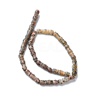 Natural Leopard Skin Jasper Beads Strands G-C135-C01-01-1