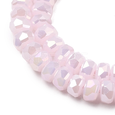 Electroplate Glass Beads Strands GLAA-Q105-03-05-1