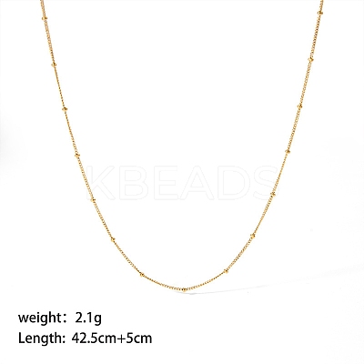 Stainless Steel Satellite Chain Necklaces PW-WG8A4BA-01-1