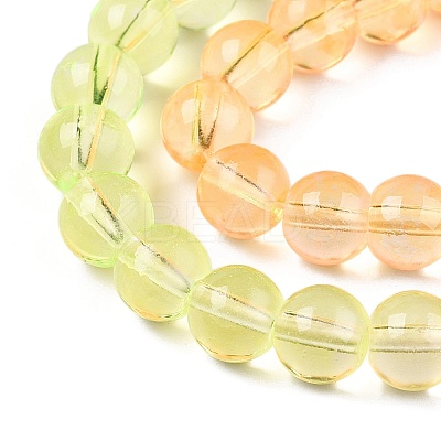 Baking Paint Transparent Glass Beads X-DGLA-M001-8mm-08-1