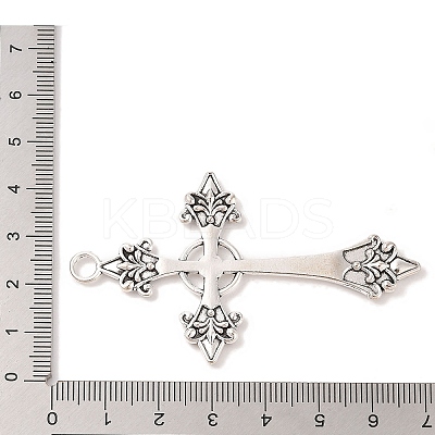 Cross Tibetan Style Alloy Big Pendants X-TIBEP-Q058-04AS-LF-1