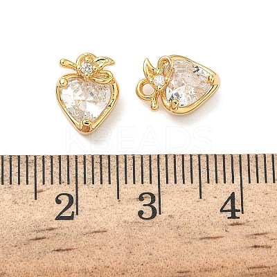 Brass Micro Pave Cubic Zirconia Pendants KK-A281-20G-02-1