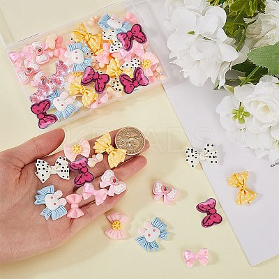 54Pcs 9 Styles Translucent Frosted Resin Cabochons CRES-SC0002-62-1
