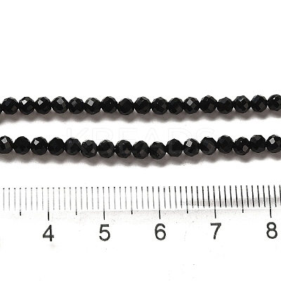Natural Black Onyx Beads Strands G-K020-3mm-30-1